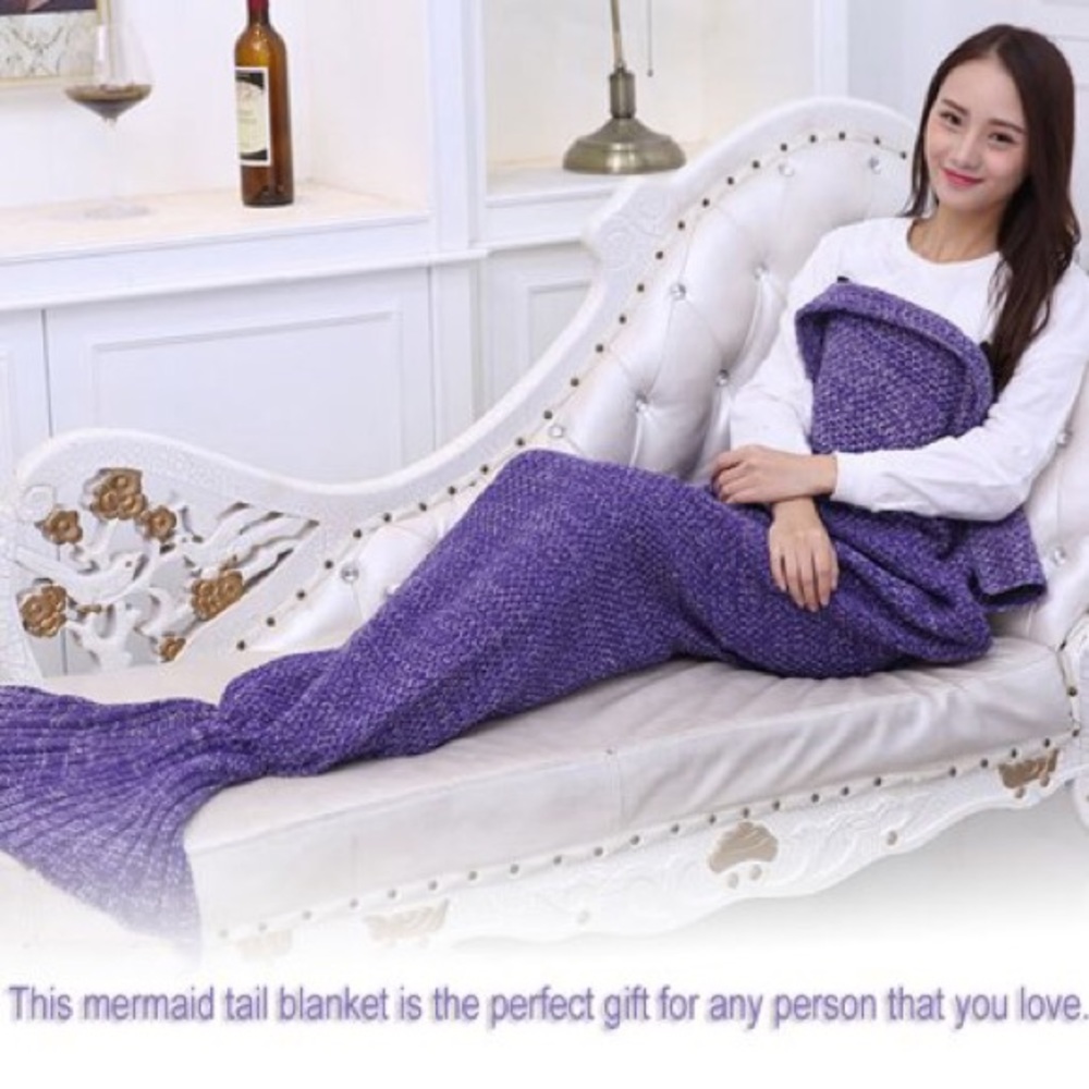 adult knit mermaid blanket